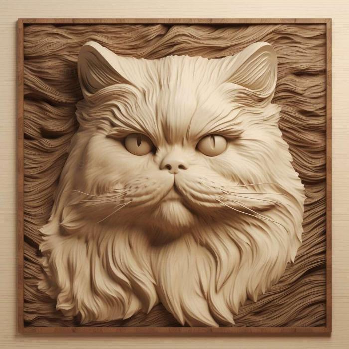 Nature and animals (Himalayan cat 4, NATURE_1048) 3D models for cnc